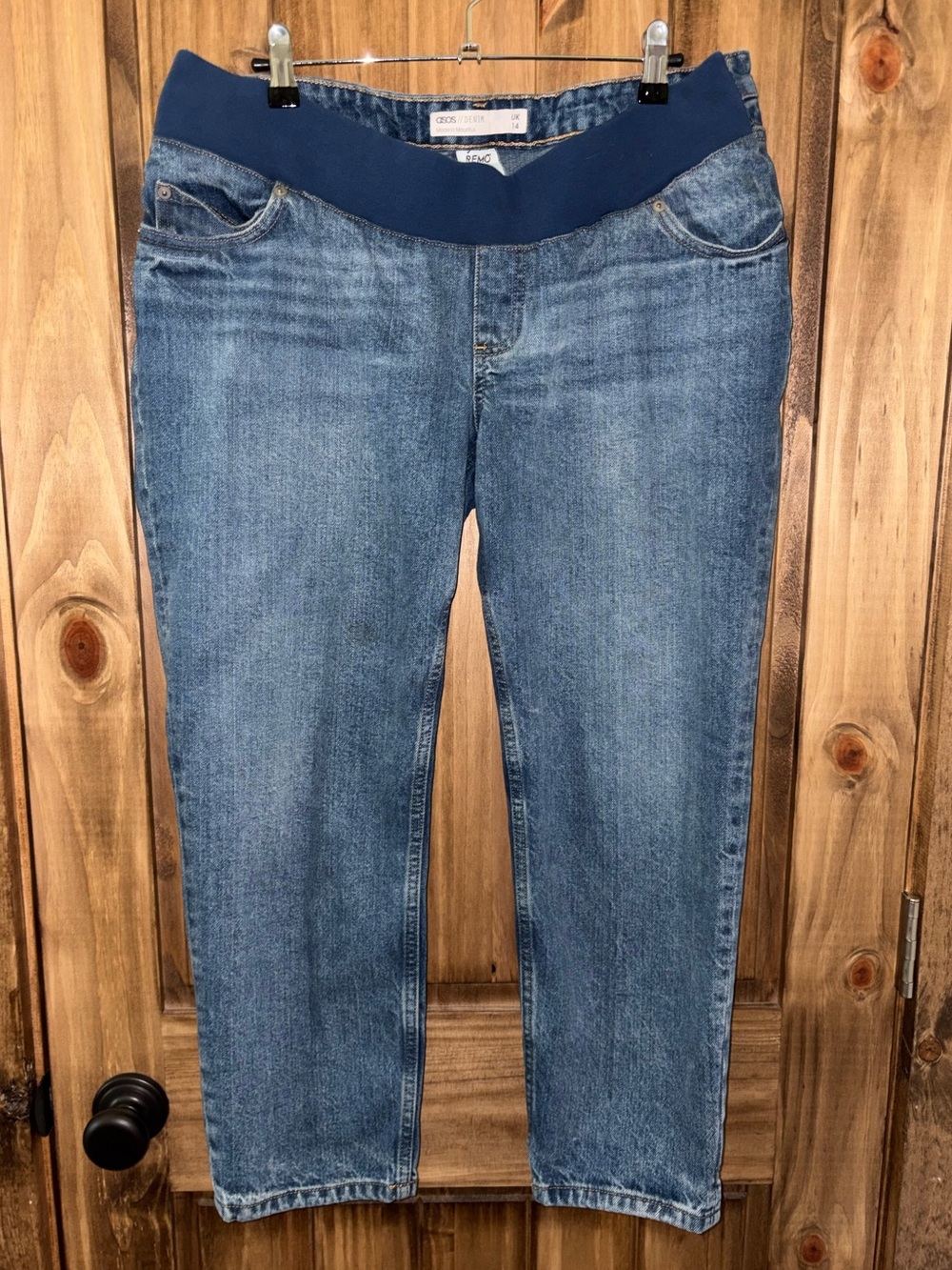 ASOS DESIGN RENO Maternity Cropped Jeans Size 10 Lower Rise